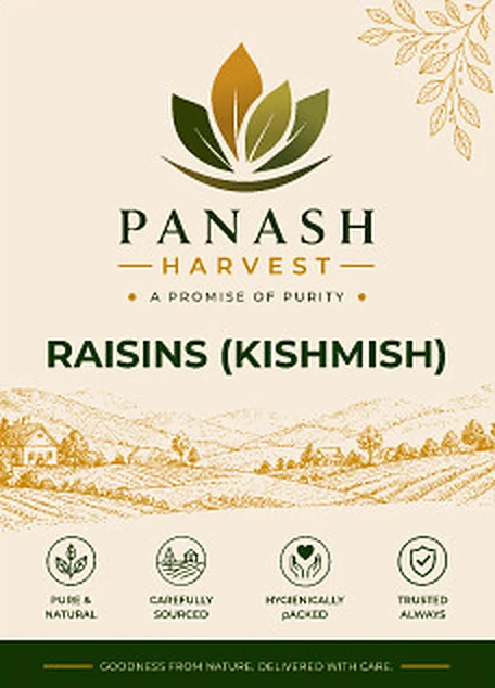 PANASH HARVEST Raisins (Kishmish) carton, front